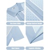 image:imageCOOFANDY Mens 2 Piece Outfit Vintage Short Sleeve Button Down Knit Polo Shirts Casual Beach Shorts SetsBlue