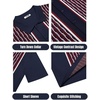 image:imageCOOFANDY Mens 2 Piece Outfit Vintage Short Sleeve Button Down Knit Polo Shirts Casual Beach Shorts SetsNavy Blue