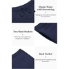 image:imageCOOFANDY Mens 2 Piece Outfit Vintage Short Sleeve Button Down Knit Polo Shirts Casual Beach Shorts SetsNavy Blue