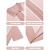 image:imageCOOFANDY Mens 2 Piece Outfit Vintage Short Sleeve Button Down Knit Polo Shirts Casual Beach Shorts SetsPink