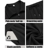 image:imageCOOFANDY Mens 2 Pieces Outfits Casual Quarter Zip Polo Shirt and Shorts Set Athletic Jogging Summer Tracksuit1black