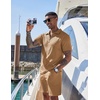 image:imageCOOFANDY Mens 2 Pieces Outfits Casual Quarter Zip Polo Shirt and Shorts Set Athletic Jogging Summer TracksuitKhaki