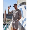 image:imageCOOFANDY Mens 2 Pieces Outfits Casual Quarter Zip Polo Shirt and Shorts Set Athletic Jogging Summer TracksuitLight Grey
