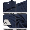 image:imageCOOFANDY Mens 2 Pieces Outfits Casual Quarter Zip Polo Shirt and Shorts Set Athletic Jogging Summer TracksuitNavy Blue