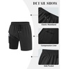 image:imageCOOFANDY Mens 7 Swim Trunks with Compression Liner Quick Dry 2 in 1 Bathing Suit Beach Swimwear Board Shorts with PocketsAblack