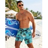 image:imageCOOFANDY Mens 7 Swim Trunks with Compression Liner Quick Dry 2 in 1 Bathing Suit Beach Swimwear Board Shorts with PocketsGreen Coconut Trees