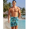 image:imageCOOFANDY Mens 7 Swim Trunks with Compression Liner Quick Dry 2 in 1 Bathing Suit Beach Swimwear Board Shorts with PocketsGreen Coconut Trees
