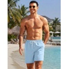image:imageCOOFANDY Mens 7 Swim Trunks with Compression Liner Quick Dry 2 in 1 Bathing Suit Beach Swimwear Board Shorts with PocketsLight Blue