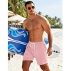 image:imageCOOFANDY Mens 7 Swim Trunks with Compression Liner Quick Dry 2 in 1 Bathing Suit Beach Swimwear Board Shorts with PocketsLight Pink
