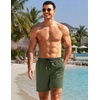 image:imageCOOFANDY Mens 7 Swim Trunks with Compression Liner Quick Dry 2 in 1 Bathing Suit Beach Swimwear Board Shorts with PocketsMilitary Green