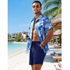 image:imageCOOFANDY Mens 7 Swim Trunks with Compression Liner Quick Dry 2 in 1 Bathing Suit Beach Swimwear Board Shorts with PocketsNavy Blue