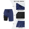 image:imageCOOFANDY Mens 7 Swim Trunks with Compression Liner Quick Dry 2 in 1 Bathing Suit Beach Swimwear Board Shorts with PocketsNavy Blue