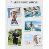 image:imageCOOFANDY Mens 7 Swim Trunks with Compression Liner Quick Dry 2 in 1 Bathing Suit Beach Swimwear Board Shorts with PocketsSea Blue