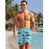 image:imageCOOFANDY Mens 7 Swim Trunks with Compression Liner Quick Dry 2 in 1 Bathing Suit Beach Swimwear Board Shorts with PocketsShark Green