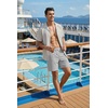 image:imageCOOFANDY Mens 7 Swim Trunks with Compression Liner Stretch Swimming Shorts with Zipper PocketsLight Grey