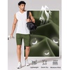 image:imageCOOFANDY Mens Athletic Running Shorts 7 9 Lightweight Quick Dry Drawstring Mesh Gym Shorts with Zipper PocketsArmy Green