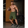 image:imageCOOFANDY Mens Athletic Running Shorts 7 9 Lightweight Quick Dry Drawstring Mesh Gym Shorts with Zipper PocketsArmy Green