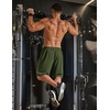 image:imageCOOFANDY Mens Athletic Running Shorts 7 9 Lightweight Quick Dry Drawstring Mesh Gym Shorts with Zipper PocketsArmy Green