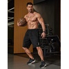 image:imageCOOFANDY Mens Athletic Running Shorts 7 9 Lightweight Quick Dry Drawstring Mesh Gym Shorts with Zipper PocketsBlack