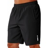 image:imageCOOFANDY Mens Athletic Running Shorts 7 9 Lightweight Quick Dry Drawstring Mesh Gym Shorts with Zipper PocketsBlack