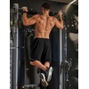 image:imageCOOFANDY Mens Athletic Running Shorts 7 9 Lightweight Quick Dry Drawstring Mesh Gym Shorts with Zipper PocketsBlack