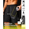 image:imageCOOFANDY Mens Athletic Running Shorts 7 9 Lightweight Quick Dry Drawstring Mesh Gym Shorts with Zipper PocketsBlack