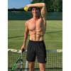 image:imageCOOFANDY Mens Athletic Running Shorts 7 9 Lightweight Quick Dry Drawstring Mesh Gym Shorts with Zipper PocketsBlack