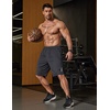 image:imageCOOFANDY Mens Athletic Running Shorts 7 9 Lightweight Quick Dry Drawstring Mesh Gym Shorts with Zipper PocketsDark Grey