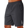 image:imageCOOFANDY Mens Athletic Running Shorts 7 9 Lightweight Quick Dry Drawstring Mesh Gym Shorts with Zipper PocketsDark Grey