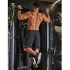 image:imageCOOFANDY Mens Athletic Running Shorts 7 9 Lightweight Quick Dry Drawstring Mesh Gym Shorts with Zipper PocketsDark Grey