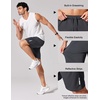 image:imageCOOFANDY Mens Athletic Running Shorts 7 9 Lightweight Quick Dry Drawstring Mesh Gym Shorts with Zipper PocketsDark Grey