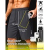 image:imageCOOFANDY Mens Athletic Running Shorts 7 9 Lightweight Quick Dry Drawstring Mesh Gym Shorts with Zipper PocketsDark Grey