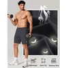 image:imageCOOFANDY Mens Athletic Running Shorts 7 9 Lightweight Quick Dry Drawstring Mesh Gym Shorts with Zipper PocketsDark Grey