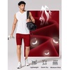 image:imageCOOFANDY Mens Athletic Running Shorts 7 9 Lightweight Quick Dry Drawstring Mesh Gym Shorts with Zipper PocketsFiery Red