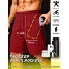 image:imageCOOFANDY Mens Athletic Running Shorts 7 9 Lightweight Quick Dry Drawstring Mesh Gym Shorts with Zipper PocketsFiery Red