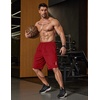 image:imageCOOFANDY Mens Athletic Running Shorts 7 9 Lightweight Quick Dry Drawstring Mesh Gym Shorts with Zipper PocketsFiery Red