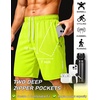 image:imageCOOFANDY Mens Athletic Running Shorts 7 9 Lightweight Quick Dry Drawstring Mesh Gym Shorts with Zipper PocketsFluorescent Green