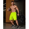 image:imageCOOFANDY Mens Athletic Running Shorts 7 9 Lightweight Quick Dry Drawstring Mesh Gym Shorts with Zipper PocketsFluorescent Green