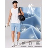 image:imageCOOFANDY Mens Athletic Running Shorts 7 9 Lightweight Quick Dry Drawstring Mesh Gym Shorts with Zipper PocketsLight Blue
