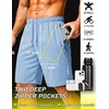image:imageCOOFANDY Mens Athletic Running Shorts 7 9 Lightweight Quick Dry Drawstring Mesh Gym Shorts with Zipper PocketsLight Blue