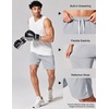 image:imageCOOFANDY Mens Athletic Running Shorts 7 9 Lightweight Quick Dry Drawstring Mesh Gym Shorts with Zipper PocketsLight Grey