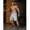 image:imageCOOFANDY Mens Athletic Running Shorts 7 9 Lightweight Quick Dry Drawstring Mesh Gym Shorts with Zipper PocketsLight Grey