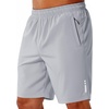 image:imageCOOFANDY Mens Athletic Running Shorts 7 9 Lightweight Quick Dry Drawstring Mesh Gym Shorts with Zipper PocketsLight Grey