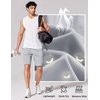 image:imageCOOFANDY Mens Athletic Running Shorts 7 9 Lightweight Quick Dry Drawstring Mesh Gym Shorts with Zipper PocketsLight Grey