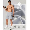 image:imageCOOFANDY Mens Athletic Running Shorts 7 9 Lightweight Quick Dry Drawstring Mesh Gym Shorts with Zipper PocketsLight Grey