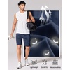 image:imageCOOFANDY Mens Athletic Running Shorts 7 9 Lightweight Quick Dry Drawstring Mesh Gym Shorts with Zipper PocketsNavy Blue