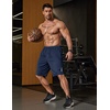 image:imageCOOFANDY Mens Athletic Running Shorts 7 9 Lightweight Quick Dry Drawstring Mesh Gym Shorts with Zipper PocketsNavy Blue