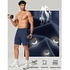 image:imageCOOFANDY Mens Athletic Running Shorts 7 9 Lightweight Quick Dry Drawstring Mesh Gym Shorts with Zipper PocketsNavy Blue