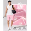 image:imageCOOFANDY Mens Athletic Running Shorts 7 9 Lightweight Quick Dry Drawstring Mesh Gym Shorts with Zipper PocketsPink