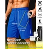 image:imageCOOFANDY Mens Athletic Running Shorts 7 9 Lightweight Quick Dry Drawstring Mesh Gym Shorts with Zipper PocketsRoyal Blue